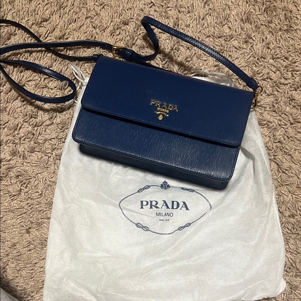 Prada Dark Blue Crossbody Bag